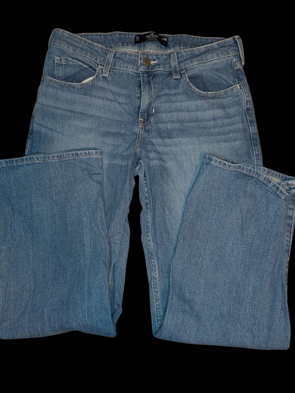 Hollister Women's Boyfriend Jeans in Light Blue